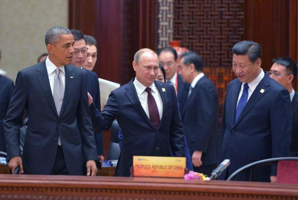 Putin: "He's my BOY"; Obama: "Get your hand off me."