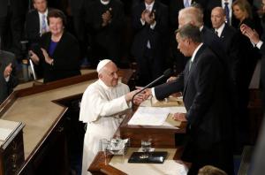 Pope Francis and John Boehner - Joint Session of Congress
