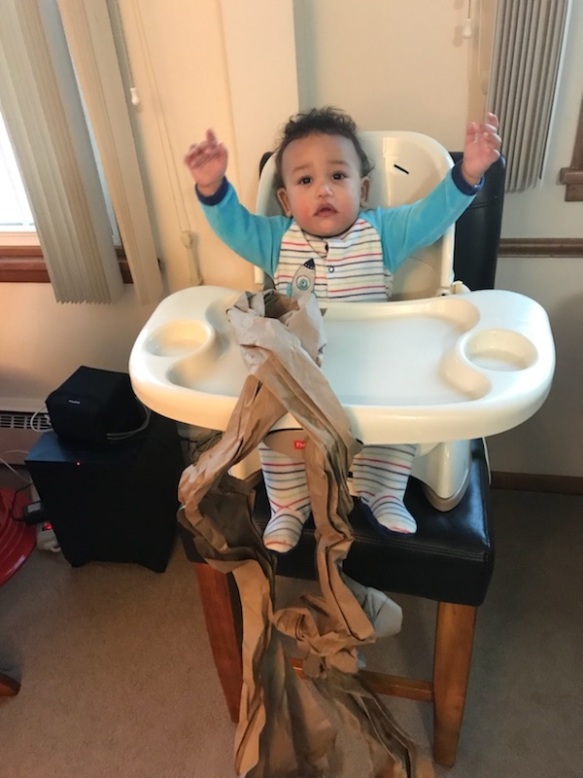 Elijah in high chair